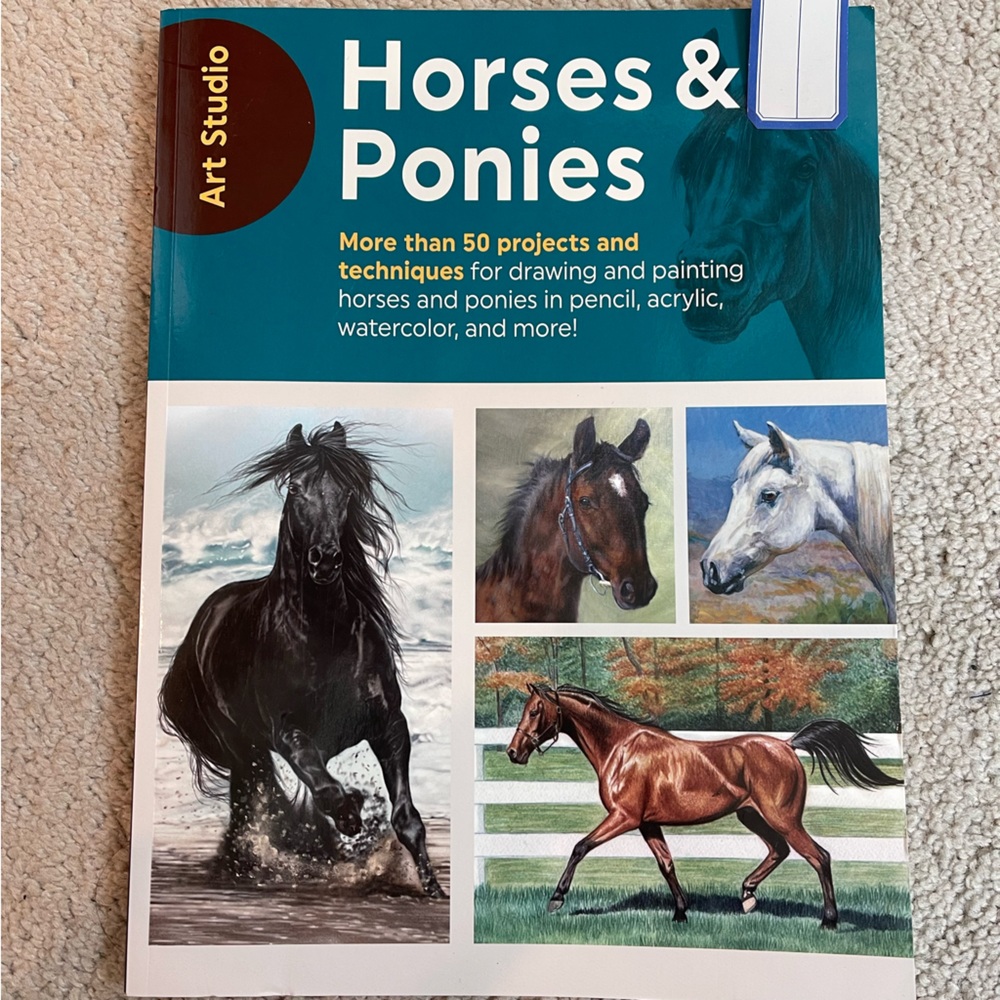 horses painting book NWT